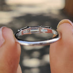 Baguette Wedding Band With Tapered Baguette Side Stones