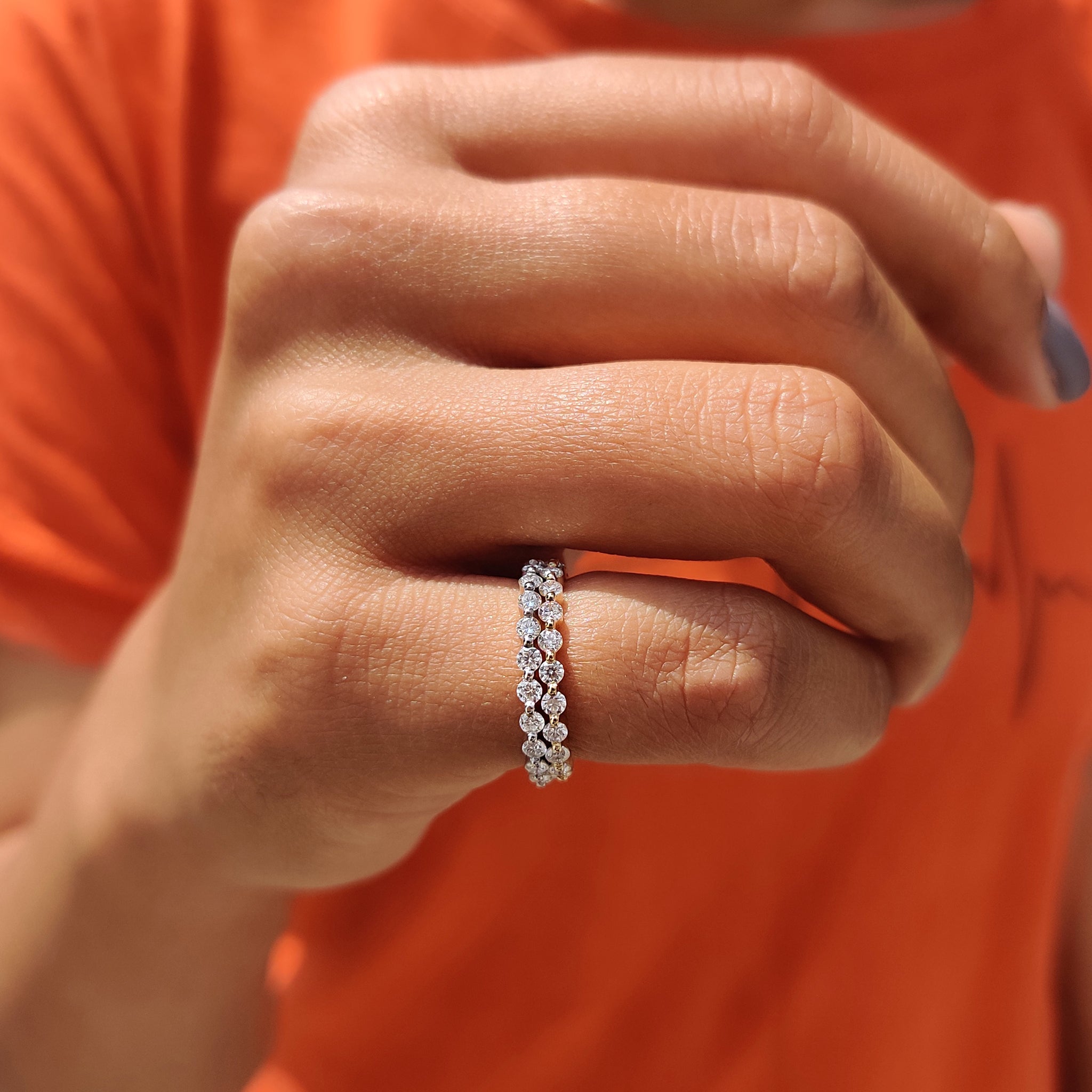 Round Moissanite Full Eternity Band Zweitbild