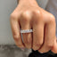 Jubilee Cut Moissanite Wedding Band In Full Eternity Style