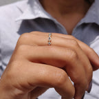 Milgrain Wedding Band With Marquise Shaped Outline