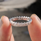 Double Row Round Eternity Band