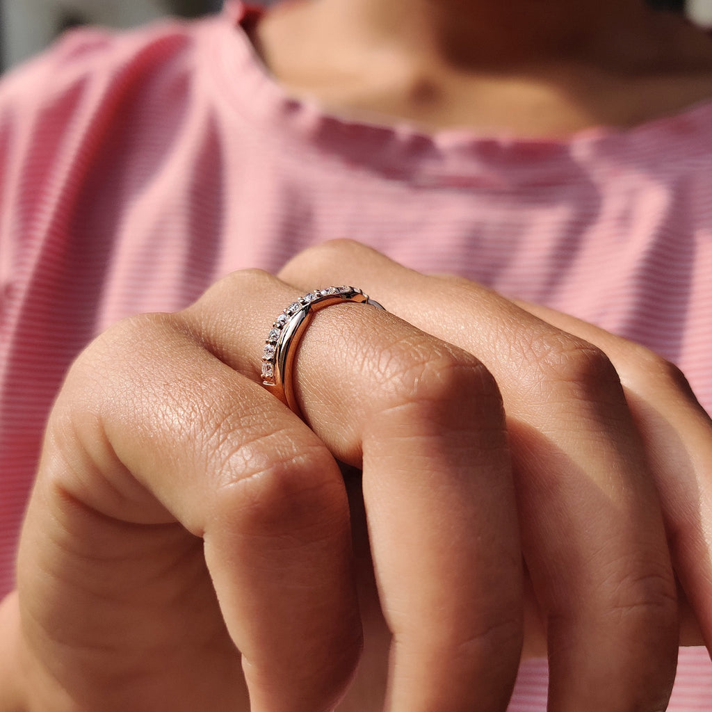 Stackable Curved Wedding Band