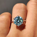Round Cut Solitaire Ring  With  Twisted Side Band
