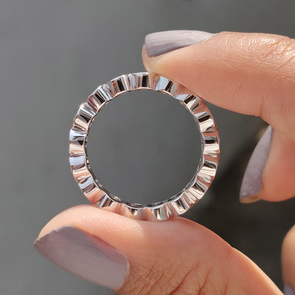 Eternity Wedding Band With Bezel Setting