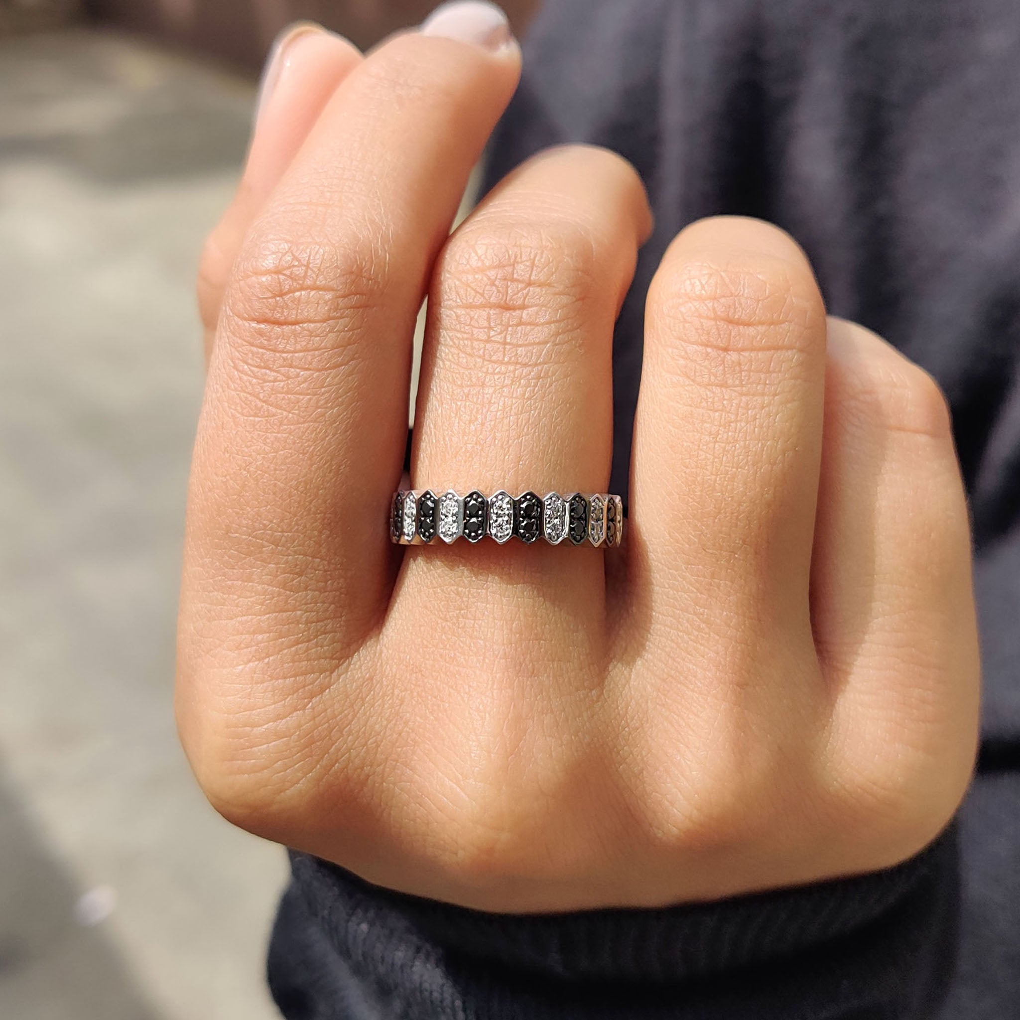 Black and White Wedding Band
