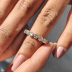 Full Eternity Round Cut Shared Prong Wedding Band