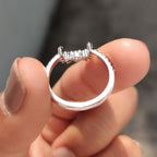 Round Cut Tiara Wedding Band With crown Style