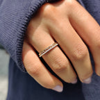 Round Cut Half Eternity Celtic Knot Band