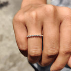 Yellow Gold Eternity Band In Round Cut Moissanite