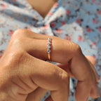 Half Eternity Band In Round Cut style