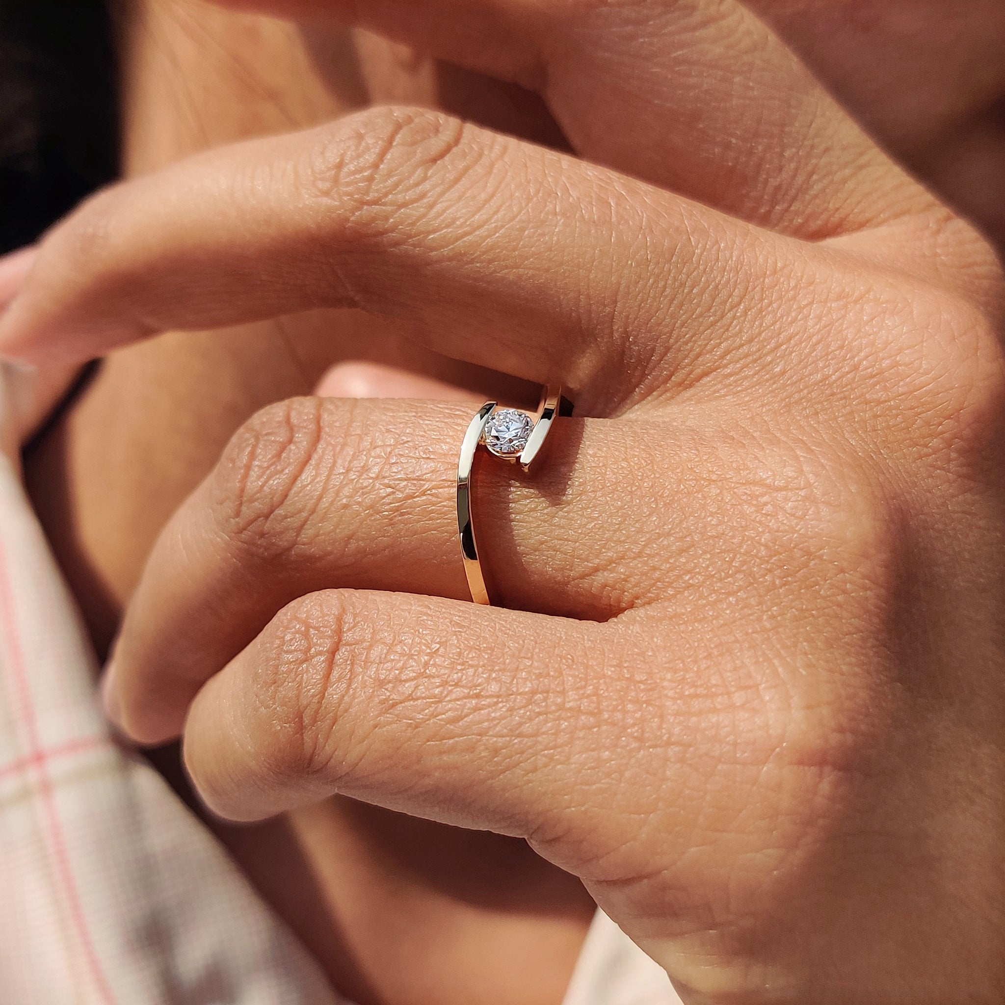 Bypass Ring With Solitaire Style
