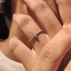 Baguette Diamond Ring In Pave Style