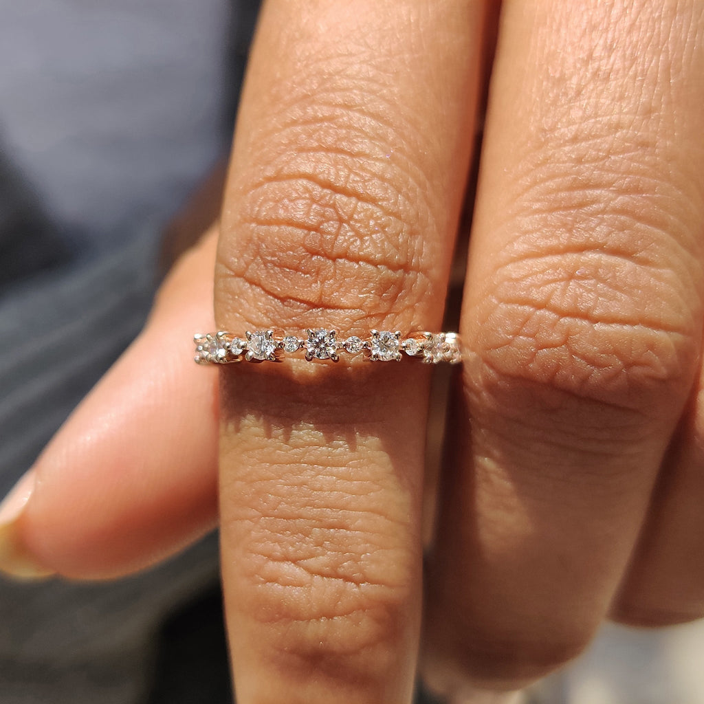 Lab Grown Diamond Rose Gold Eternity Band