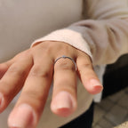 Minimalist Round Cut 2 Stone Diamond Ring