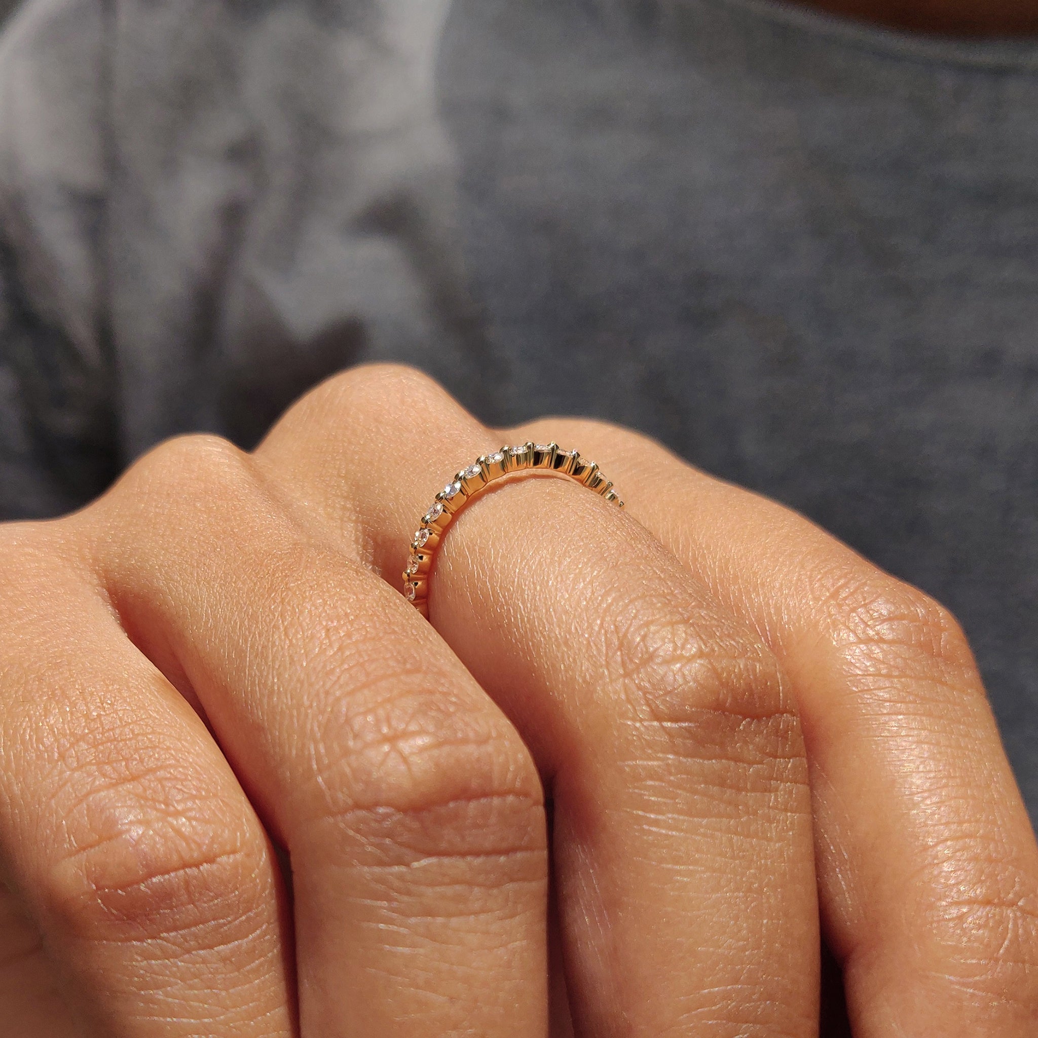Full Eternity Band With Shared Prong