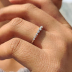 Shared Prong Eternity Band In White Gold
