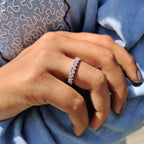 Round Moissanite Eternity Band For Women