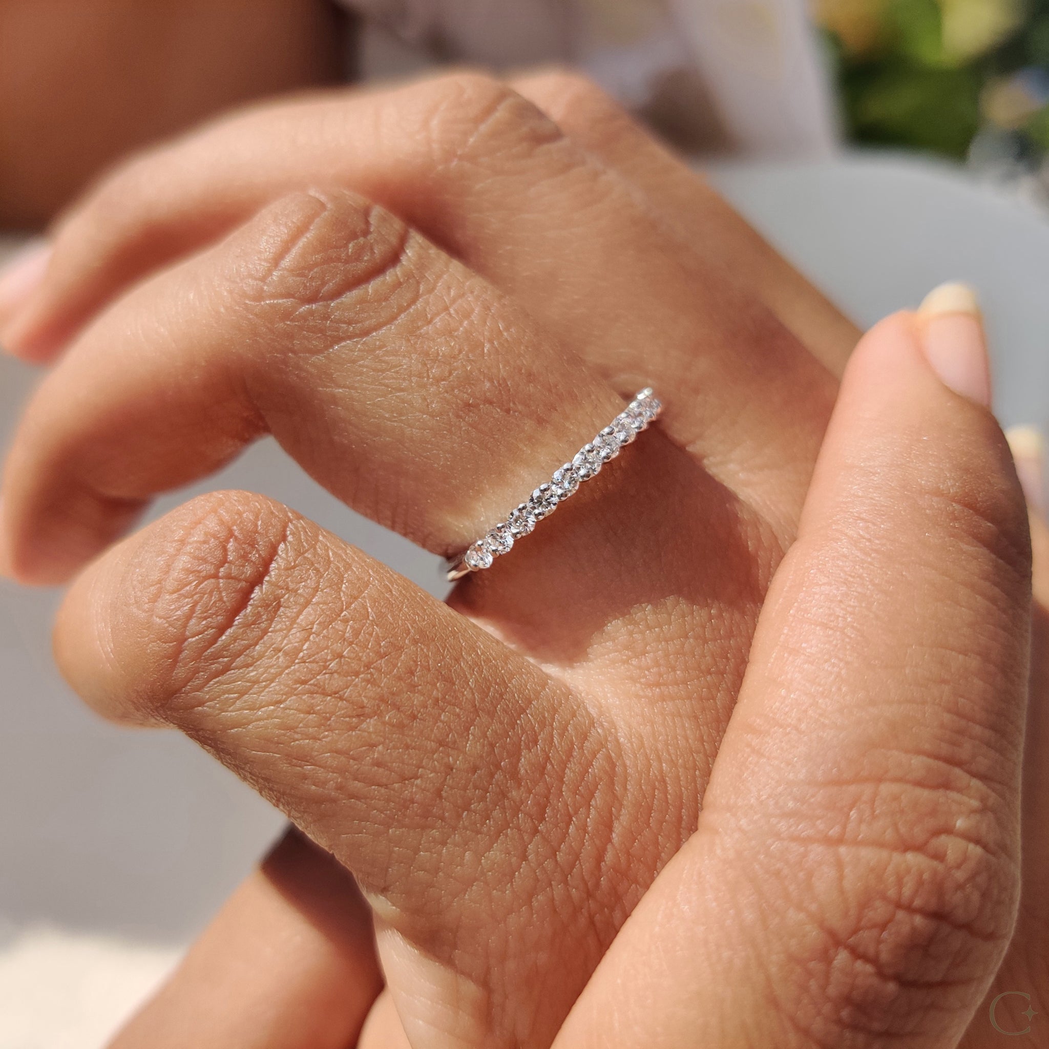 Diamond Half Eternity Band with Round Cut