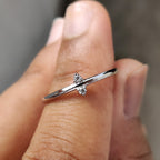 2 Stone Wedding Band In Round Cut