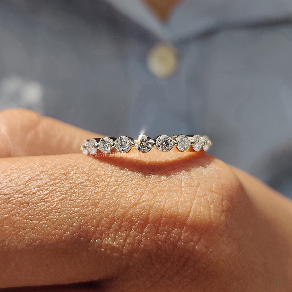 Round Cut Lab Diamond Eternity Band
