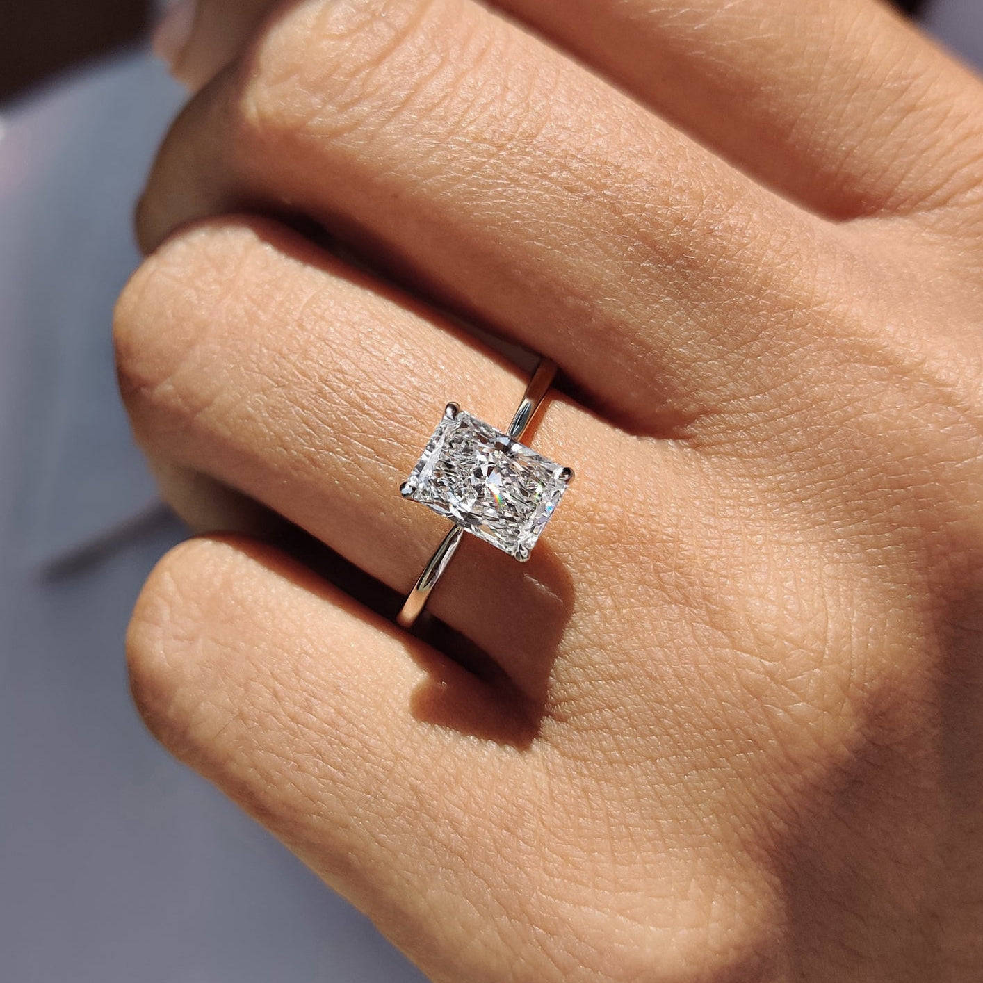 Radiant Engagement Ring With Solitaire Style Main image