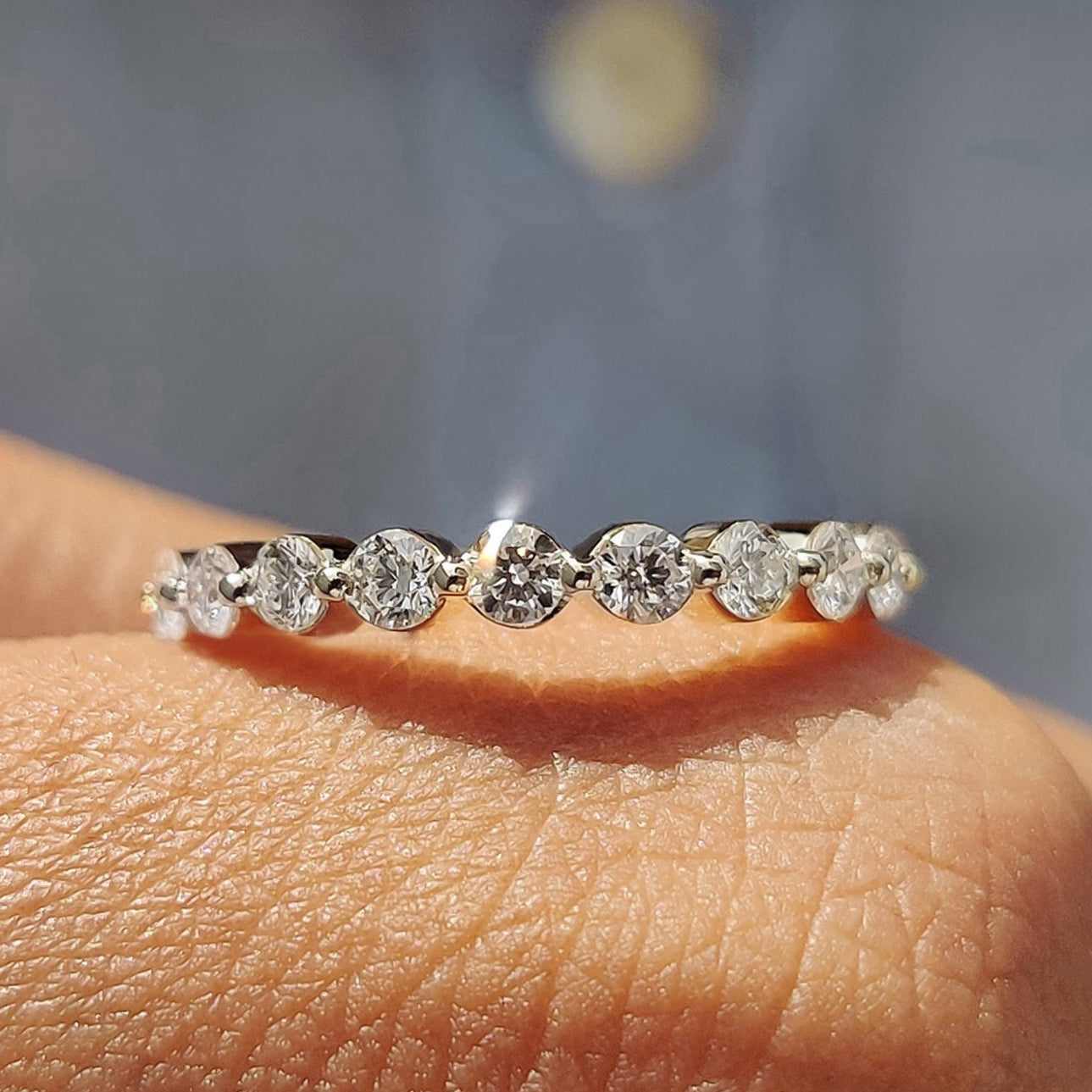 Shared Prong Rose Gold Eternity Band Main image