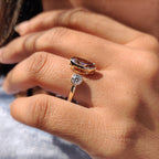 Moval And Round Cut Toi Et Moi Ring