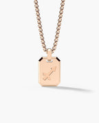 SAGITTARIUS MINI ZODIAC Dog Tag Gold Pendant