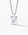 SAGITTARIUS MINI ZODIAC Dog Tag Gold Pendant with 0.25ct Diamonds
