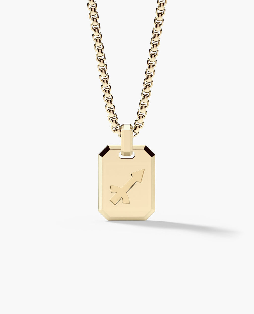 SAGITTARIUS MINI ZODIAC Dog Tag Gold Pendant
