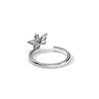 0.55 TCW Pear & Marquise Moissanite Open Wedding Band