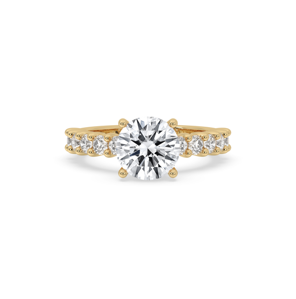 Round Cut Diamond Ring - Pave Style Main image