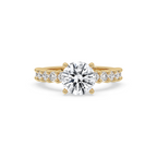 Round Cut Diamond Ring - Pave Style