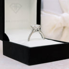 2.0CT Round Moissanite Solitaire Engagement Ring