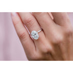 4.0 CT Oval Cut Moissanite Solitaire Engagement Ring