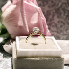 4.0 CT Pear Cut Moissanite Solitaire Engagement Ring