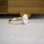 1.75 CT Oval Cut Moissanite Solitaire Engagement Ring
