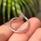 Bypass Engagement Ring With Round And Pear Diamond