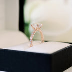 1.75 CT Cushion Moissanite Pave Setting Engagement Ring
