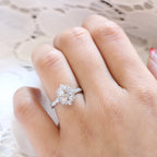 1.50 CT Oval Cut Vintage Halo Style Moissanite Engagement Ring
