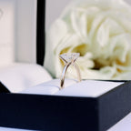 2.75 CT Emerald Cut Moissanite Solitaire Engagement Ring