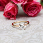 2.25 CT Round Brilliant Cut Moissanite Solitaire Engagement Ring