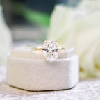 1.75 CT Oval Cut Solitaire Moissanite Engagement Ring