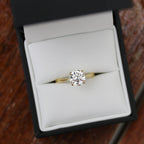 2.0 CT Round Cut Moissanite Solitaire Engagement Ring