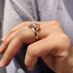 Toi Et Moi Ring with Jubilee Cut Two Stone Style