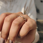 round cut wedding band In Distance Pave Setting