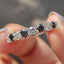 Round Cut Moissanite White Gold Wedding Band