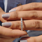 Half Eternity Round cut wedding band