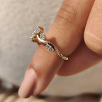 Crown Wedding Band With Round Diamond