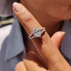 Oval Ring with Split Shank Pave